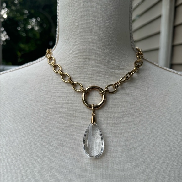 MIKE GOLD STATEMENT NECKLACE - Picture 1 of 7